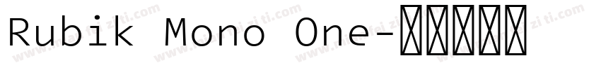 Rubik Mono One字体转换